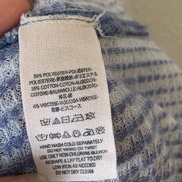 We the Free Waffle Knit Distressed Long Sleeve Tee XS - Picture 5 of 6